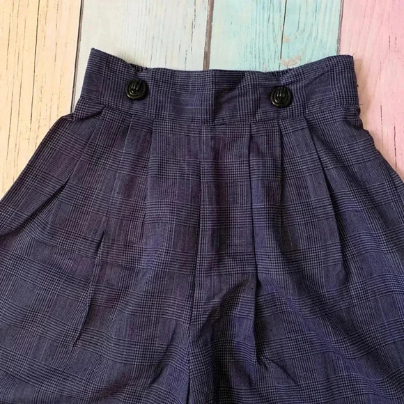vintage catch me plaid high waist shorts - Picture 4 of 10